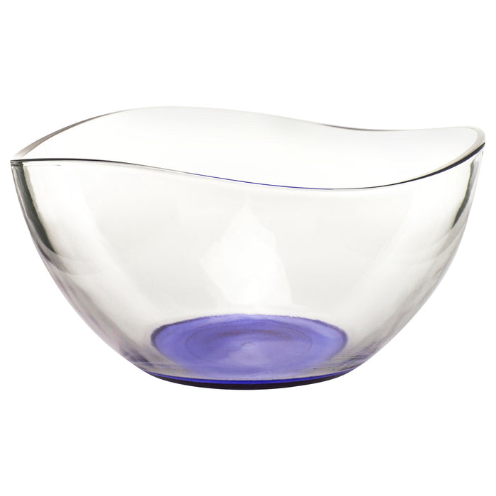 Mini Colored Glass Wavy Serving Prep Bowls, 10.5 Ounce, Set of 6-5" x 5" x 2.5" each