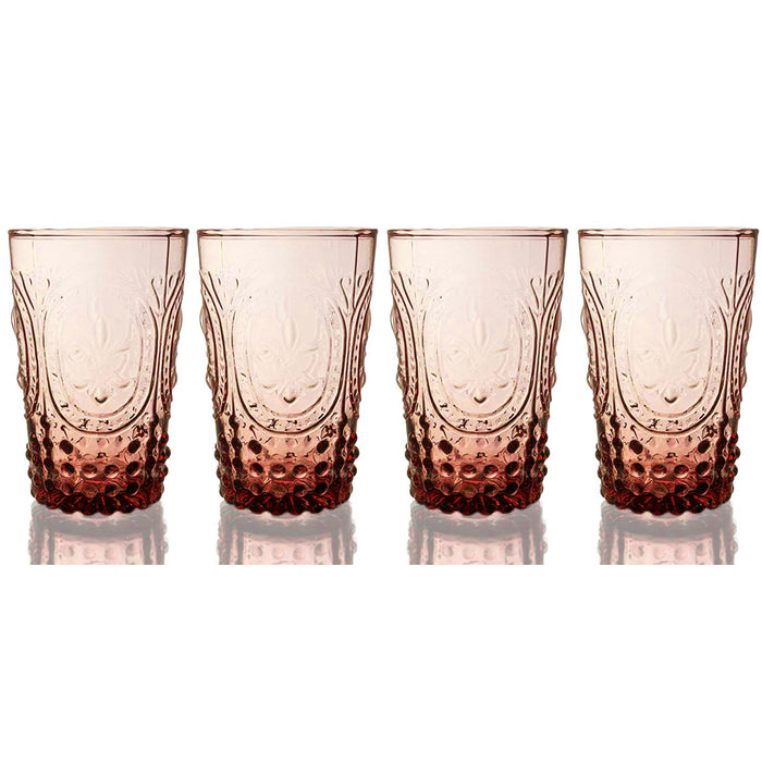 Fleur De Lys Colored Juice Glass 4-Piece Set