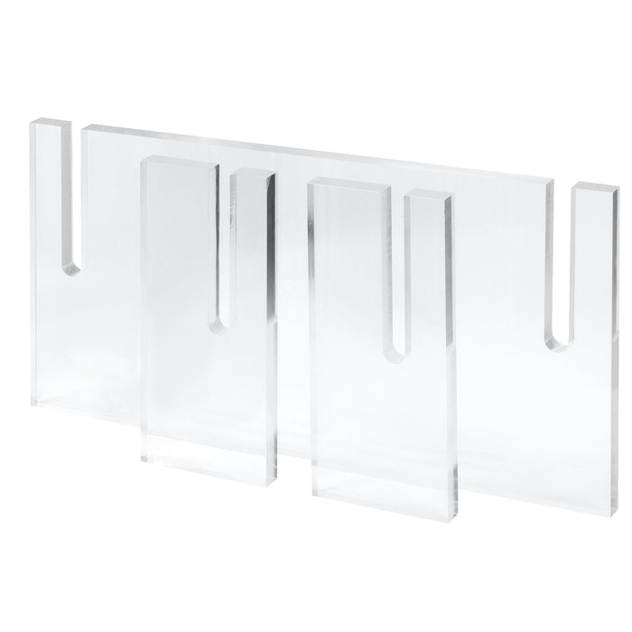 Red Co. Clear Acrylic 3 Piece Monitor Stand Computer Riser for Home, Desk, Business, Office, Gamers Multiuse Platform Lift 16" x 8" 3.5"