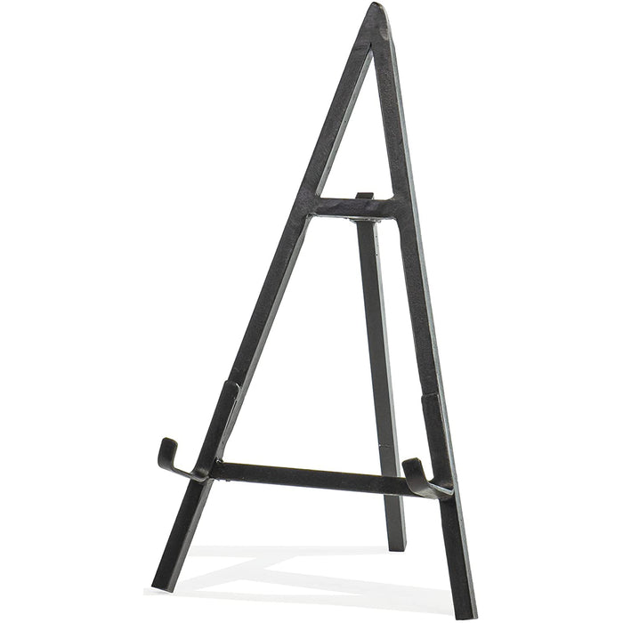 Red Co. Tall Decorative Black Iron Plate Display Stand and Art Holder Easel with Retractable Leg, 13.25"