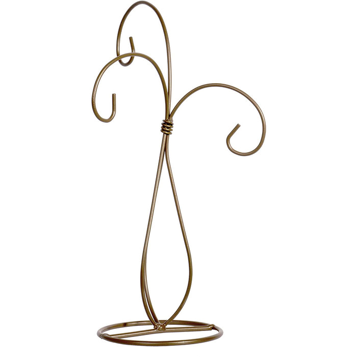 Red Co. 13 inch Bronze Finish Ornament Wire Display, 3-arm Spiral Stand for Home Decoration