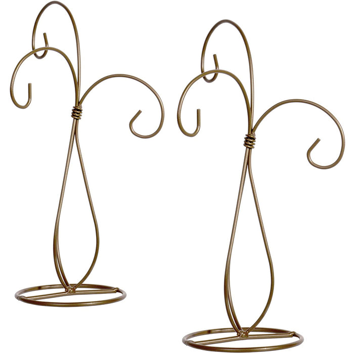 Red Co. 13 inch Bronze Finish Ornament Wire Display, 3-arm Spiral Stand for Home Decoration