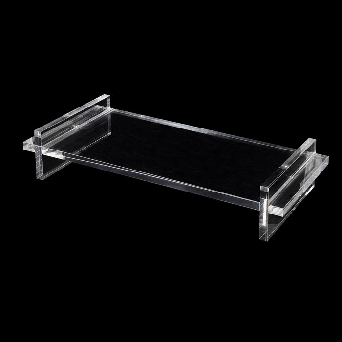 Red Co. Clear Acrylic 3 Piece Monitor Stand Computer Riser for Home, Desk, Business, Office, Gamers Multiuse Platform Lift 20" x 8" 3.5"