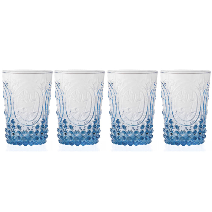 Fleur De Lys Colored Juice Glass 4-Piece Set