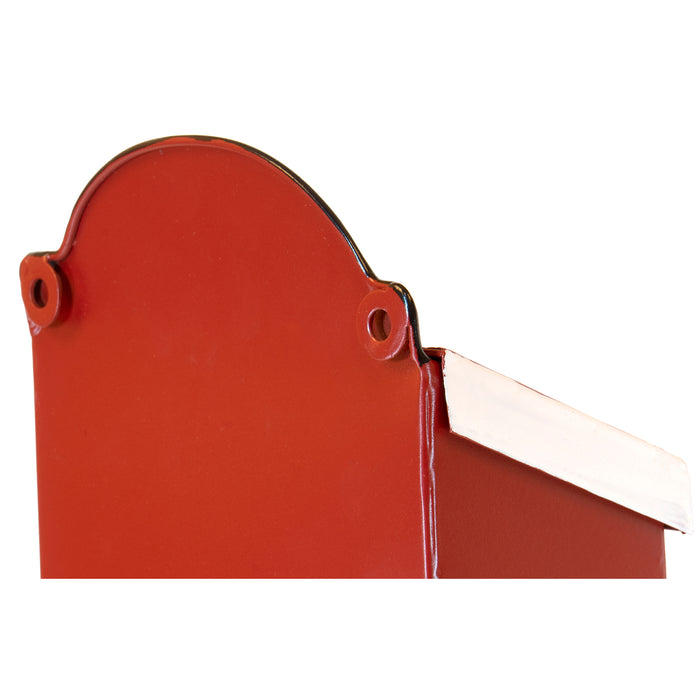 Red Co. Santa Claus Suit Metal Wall-Hanging Mailbox Storage Bin, Decorative Christmas Post Office Box for Outdoor & Indoor - 12.5 Inches