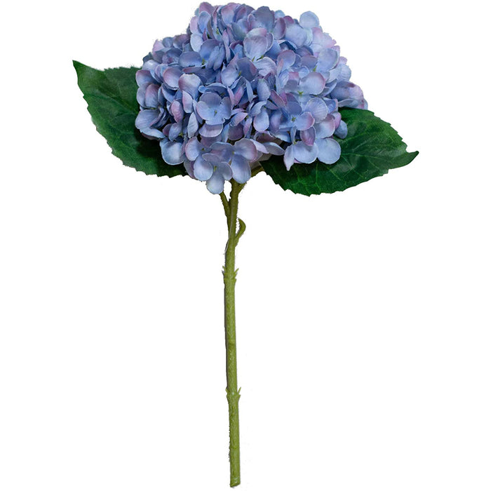 Red Co. Purple Blue Faux Silk Blooming Hydrangea Pick - 13 Inches