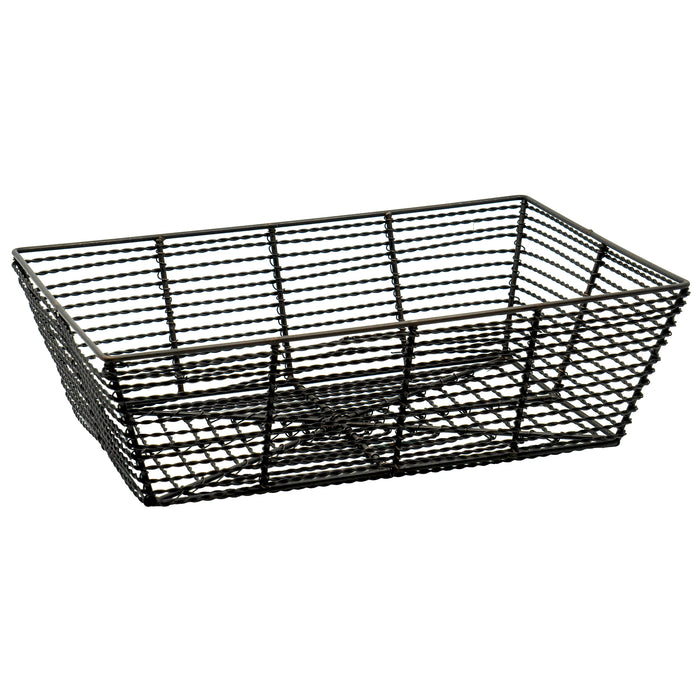 Red Co. Trapezoid Black Metal Fruit Basket Multi Purpose Kitchen Home Organizer Bin