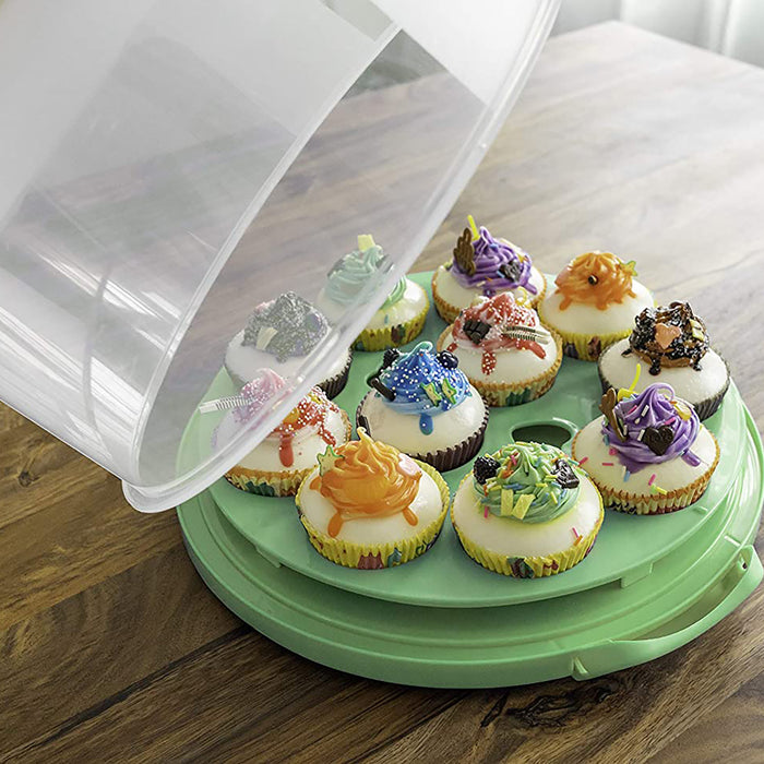 Cake and Cupcake Muffin Carrier Holder with Collapsible Handles - BPA Free