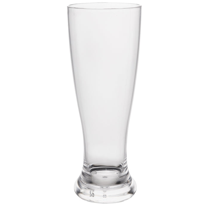 Break Resistant Clear Acrylic Tall Pilsner Beer Glasses, Set of 4-24oz. Perfect for Outdoor