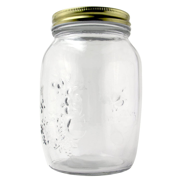 Vintage Reusable Glass Jar, 1 Quart