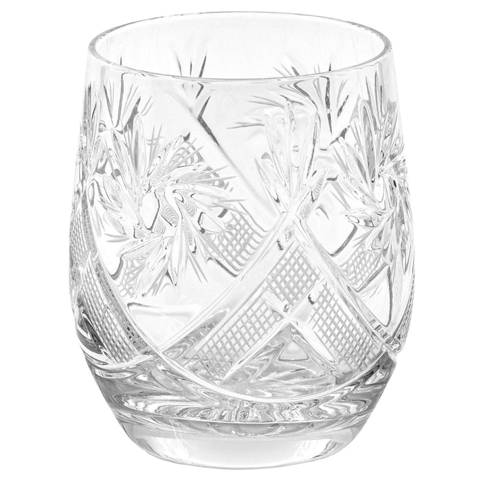 Small Old Fashioned Clear Russian Cut Drinking Glass for Water, Juice, Beer, Whiskey, and Cocktails, 7 Ounce - Set of 6