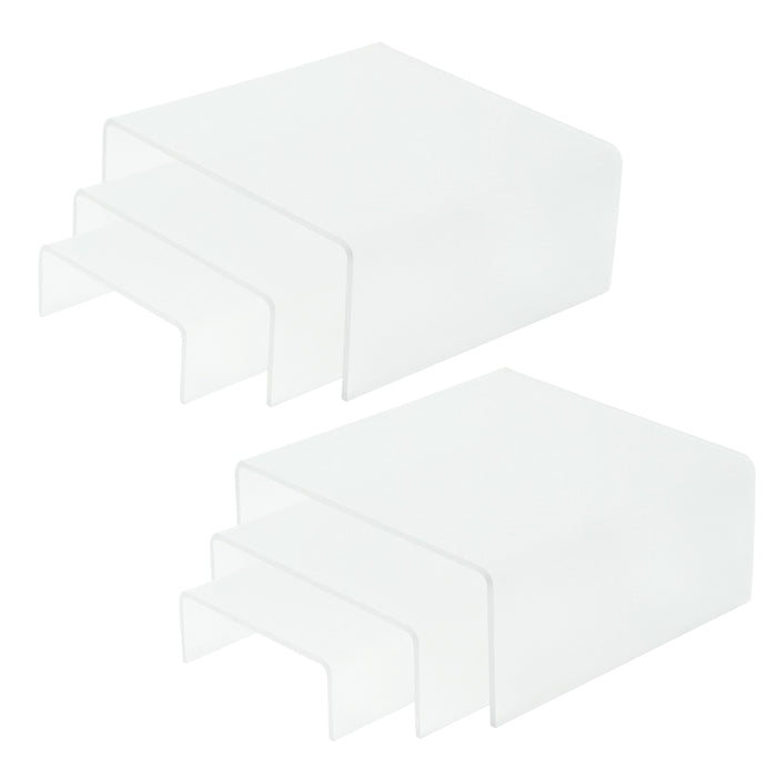 Set of 3 Low Profile Acrylic Display Riser - Jewelry, Cosmetics, Figure Showcase