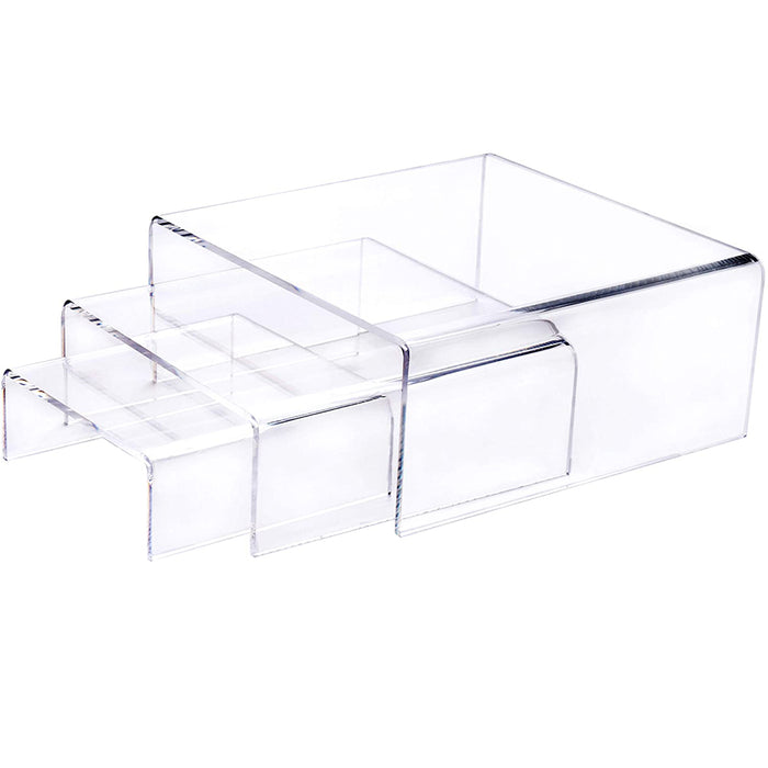 Medium Low Profile Riser 3 pcs Set in Clear Acrylic by Tripar