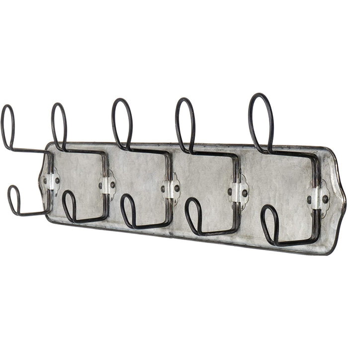 Red Co. Metal Wall Mounted Entryway Rack, Coat Hanger