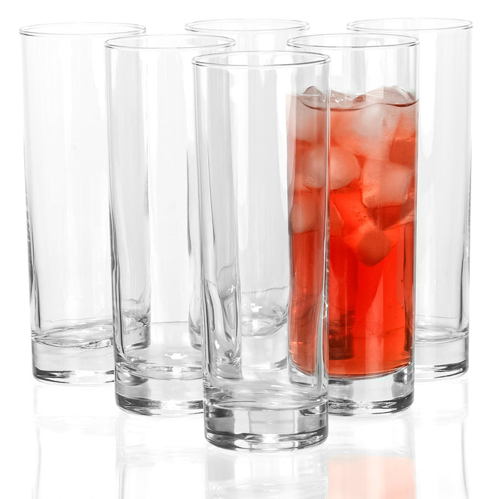 Collins Slim Water Beverage Glasses, 10 Ounce - Set of 6