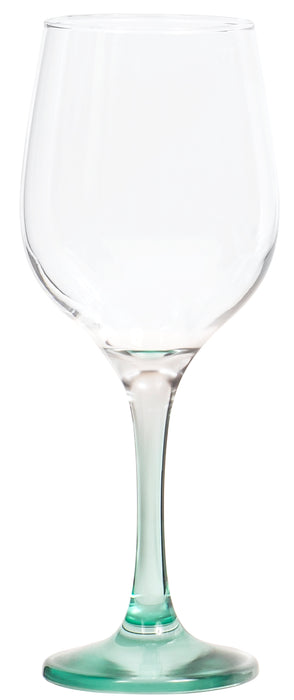 Red Co. Colored Stem Clear Wine Glass for Red, White, Pink Wine, Cocktails, 11.75 Ounce - Set of 6