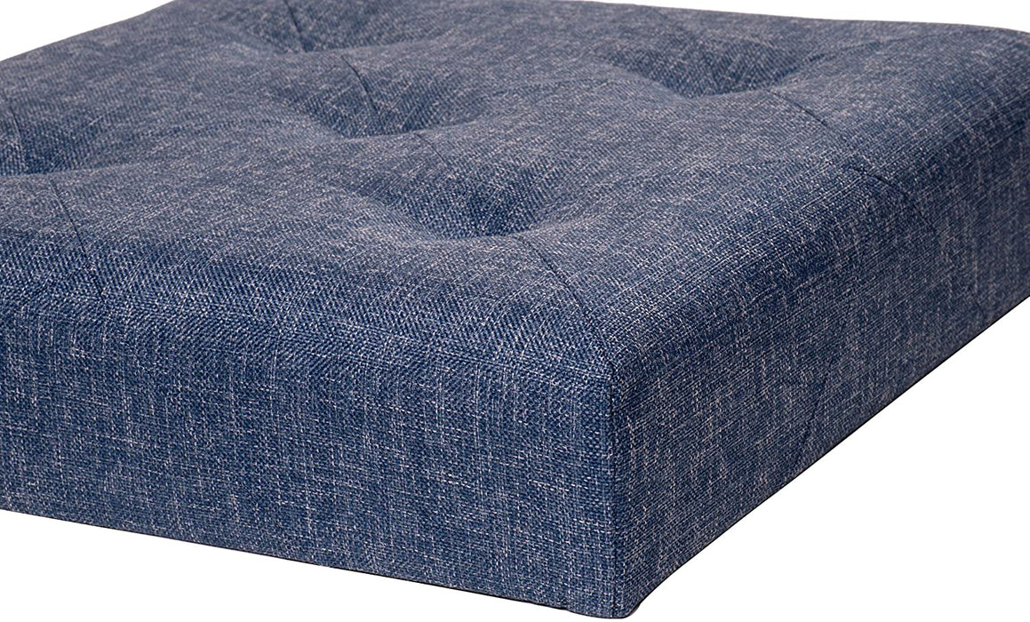 Folding Cube Storage Ottoman with Padded Seat, 15" x 15" - Platinum Series