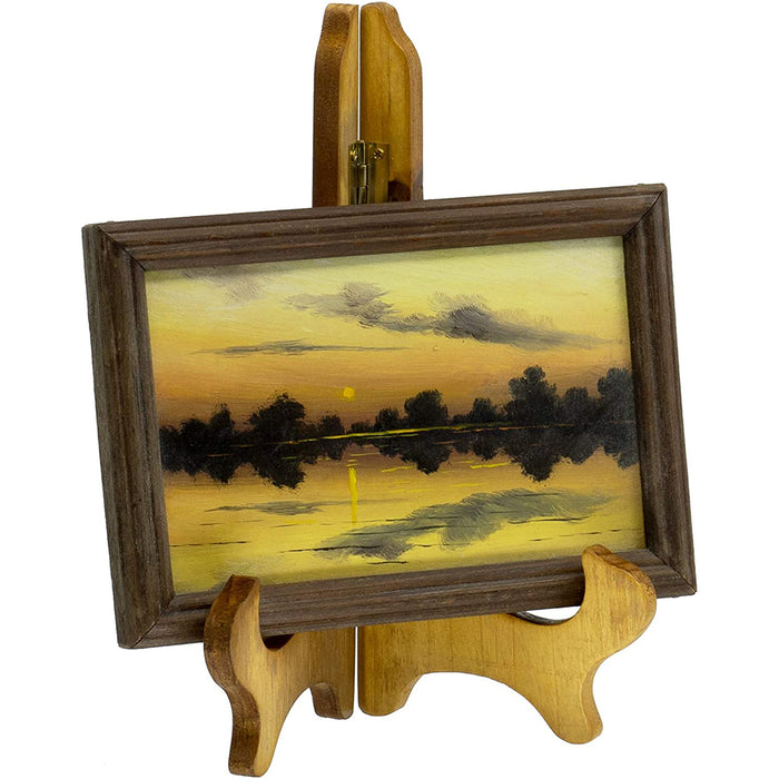 Red Co. Wooden Easel Plate Stand - Picture Frame Display Holder - 6 Pack