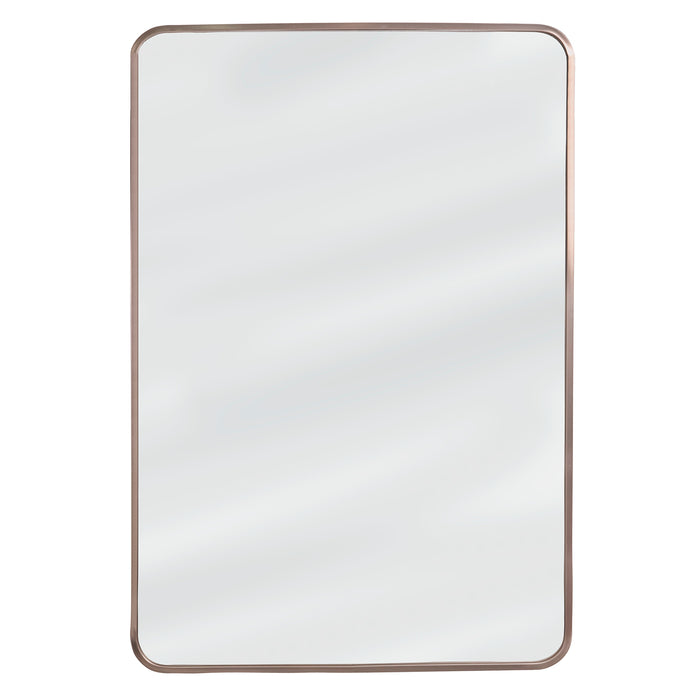 Red Co. Rectangular Wall Accent Mirror with Rounded-Corner Metal Frame, Large