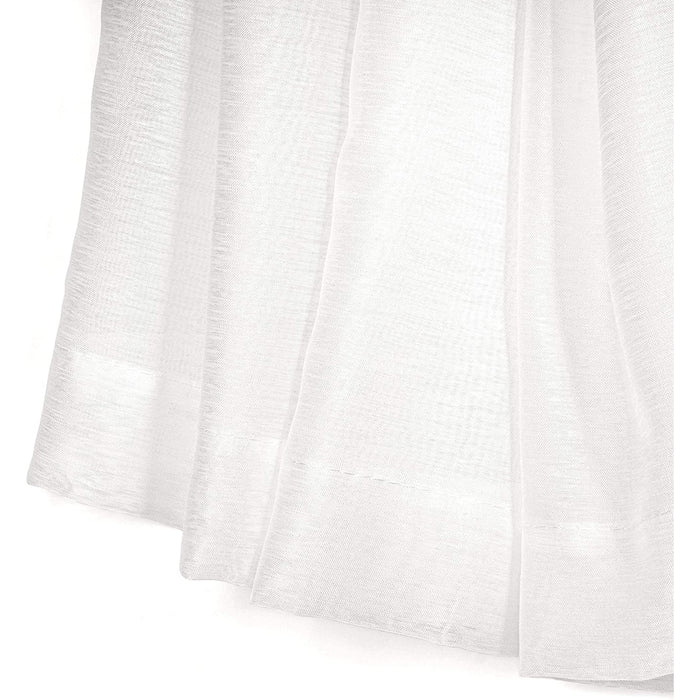 Red Co. Semi Sheer Ivory Curtain with Grommets - Single Panel