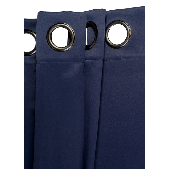 Red Co. Blackout Curtains with Grommets and Rope Tiebacks - 2 Panel Set