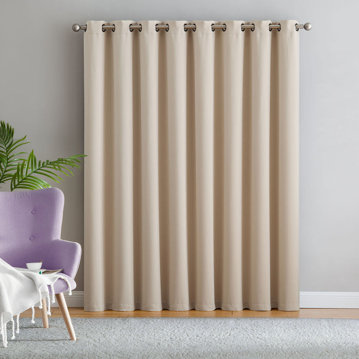 Red Co. Thermal Blackout Curtain with Grommets - Single Panel