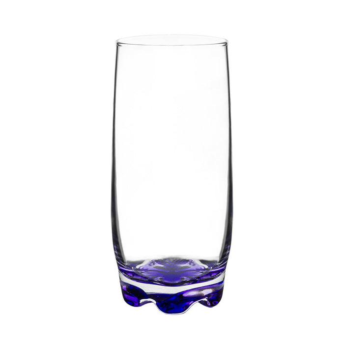 Vibrant Splash Water/Beverage Highball Glass - Blue