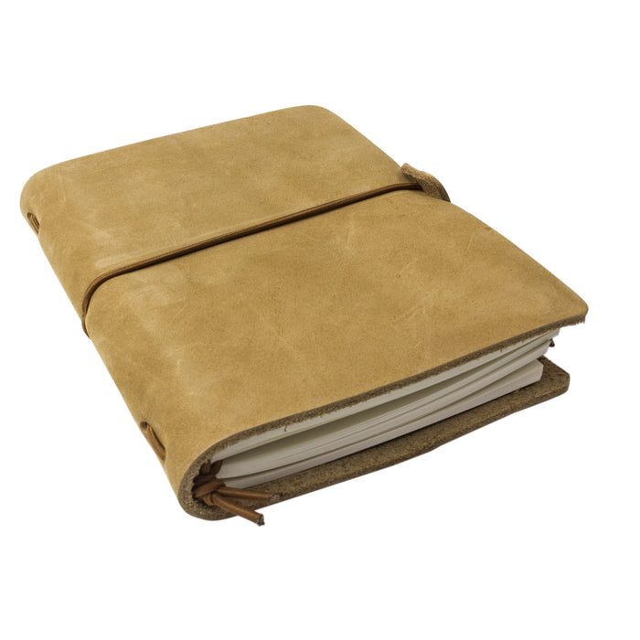 Red Co, Classic Soft Bonded Leather Journal With Matching Pen, 240 Lined Pages, Tan