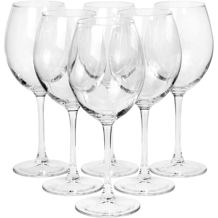 Premium Collection Large Crystal Clear Red Wine Glasses, 21 Ounces - Set of 6