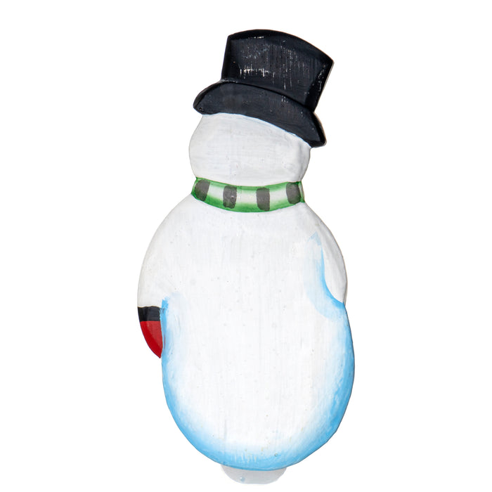 Red Co. Holiday Snowman Decorative Indoor and Outdoor Small Window Thermometer for Kitchen/Patio