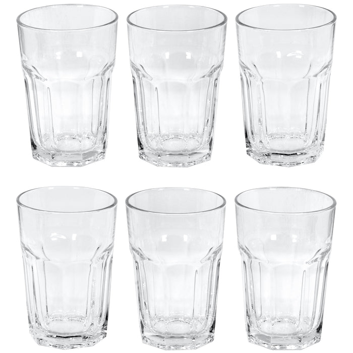 Red Co. Old Fashioned Barware Drinking Glass Set of 6 for Water, Juice, Beer, Cocktails, Wine, Whiskey - 12oz