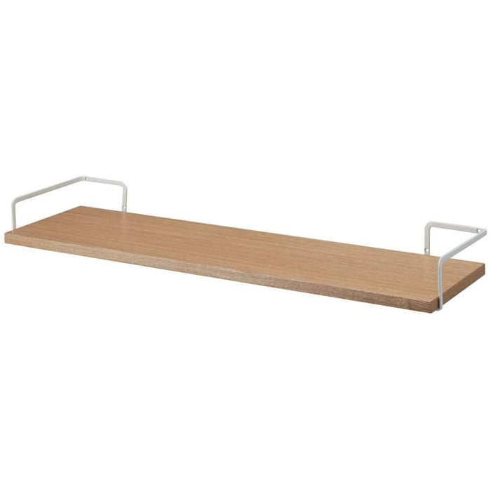 Red Co. Wall Mounted Wood Laundry Shelf with Side Hooks for Bathroom, Bedroom, Kitchen, Office, Living Room