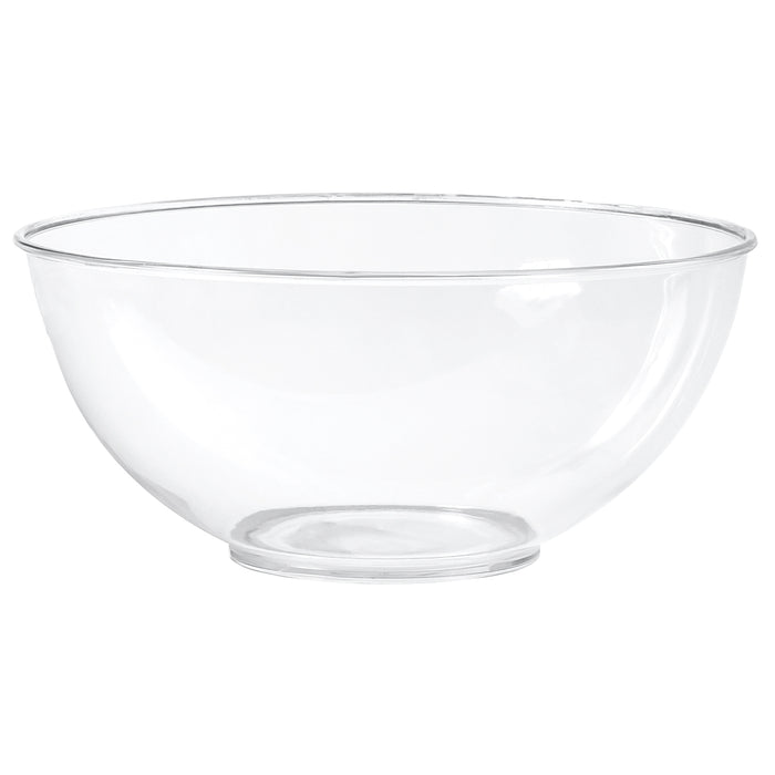 Red Co. Clear Round Polystyrene Bowl for Fruits and Vegetables, Dining Table Kitchen Decoration, 10" x 4.5" - 3 Quart - Made in USA