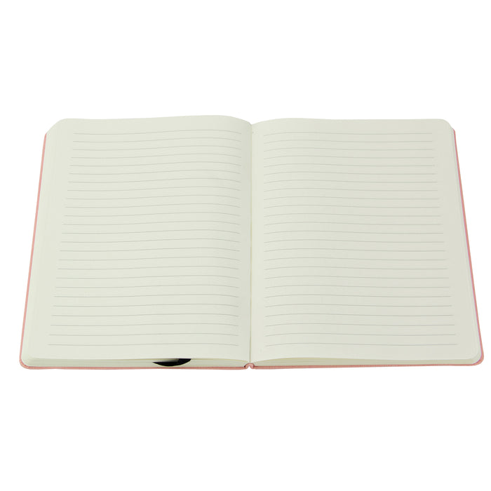 Red Co. Journal with Embossed Heart, 240 Pages, 5"x 7" Lined, Pink