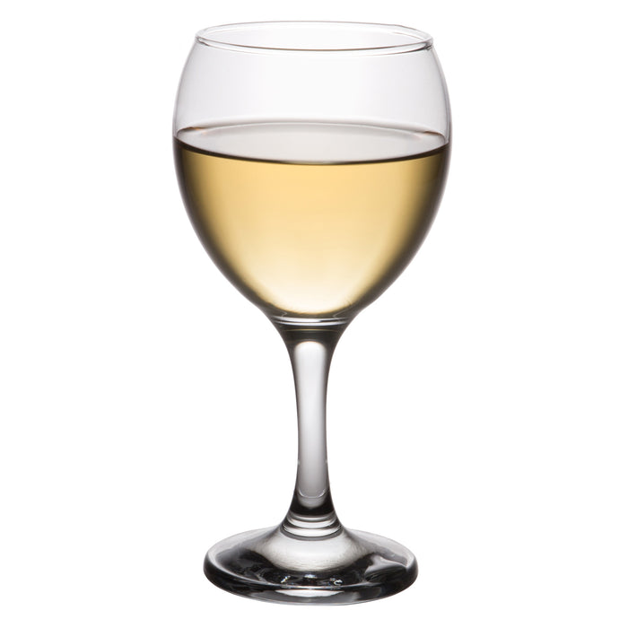 Classic Crystal Clear Stemmed White Wine Glass, 8 Ounce - Set of 6