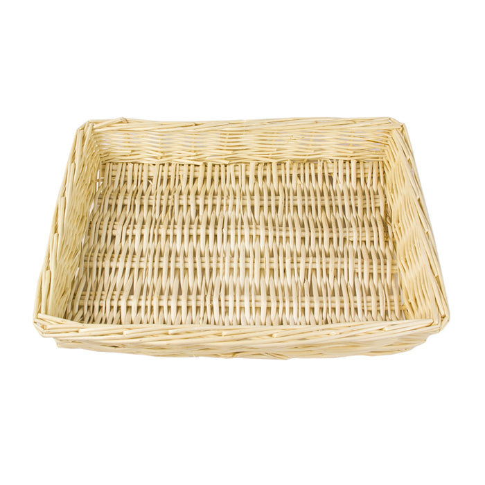 Natural White Willow Snack Basket File Tray Organizer - 13 Inches