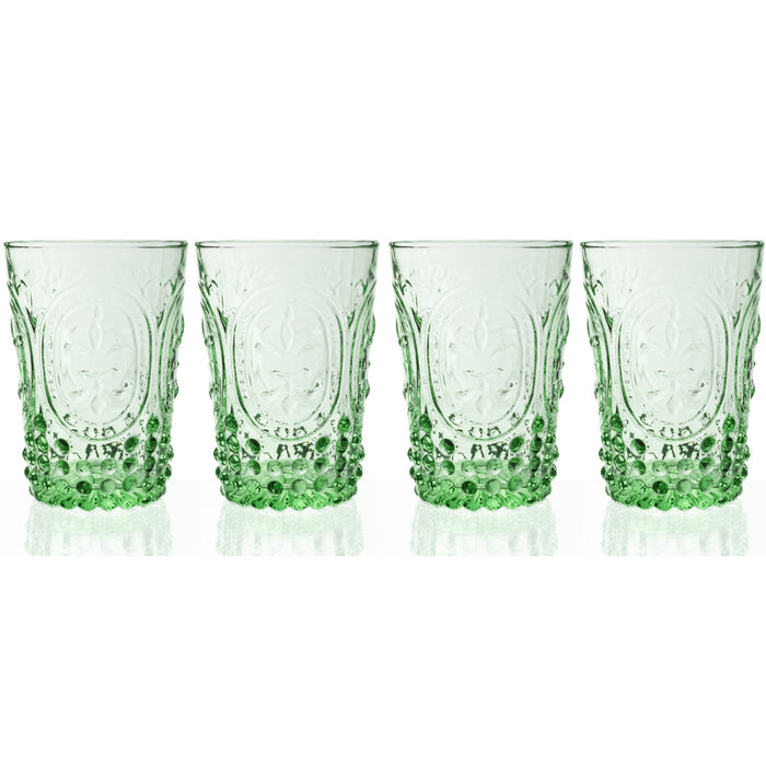 Fleur De Lys Colored Juice Glass 4-Piece Set