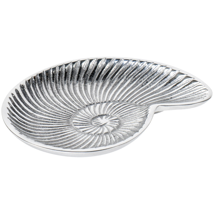 Red Co. Decorative Snail Shell Aluminum Tray Organizer and Home Décor Centerpiece — 6 Inches