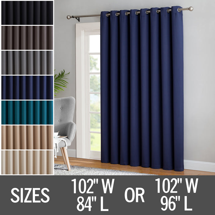 Red Co. Thermal Blackout Curtain with Grommets - Single Panel