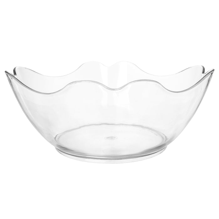 Flower Clear Plastic Serving Bowl for Party Snack, Popcorn, Salad - 180 Oz