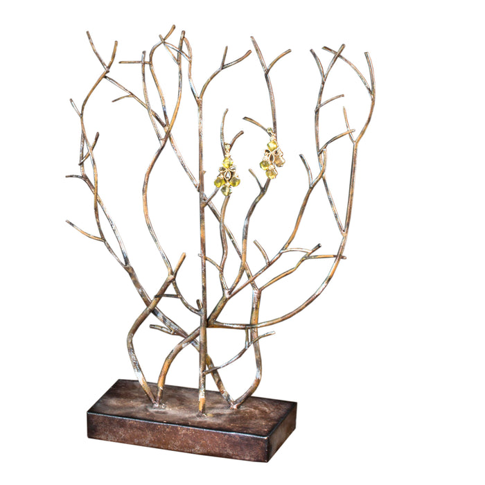 Red Co. 13" Tall Metal Accessory and Jewelry Tree Display Stand Organizer in Distressed Finish