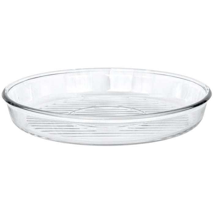 Red Co. Round Clear Glass Casserole Baking Dish Microwave Safe for Cake, Fish, Chicken, Potatoes - 12.5"