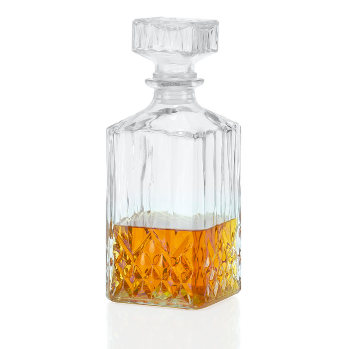 Red Co. Glass Whiskey Decanter 950ml Liquor Decanter with Airtight Stopper for Scotch, Liquor, Bourbon, Wine, Mouthwash