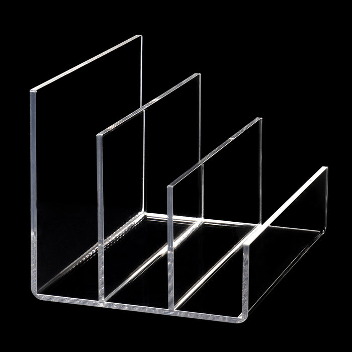 Red Co. 3-Tier Home & Office Clear Acrylic Desk Organizer, Document Filing Storage Letter Holder, 9” x 6.5”