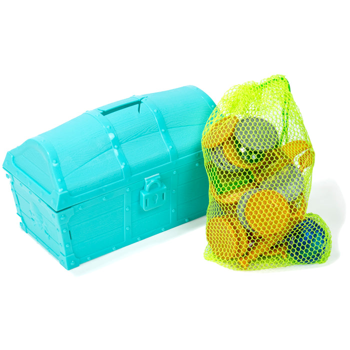 Red Co. Treasure Chest Underwater Swimming Pool Diving Toy with 42 Assorted Accessories