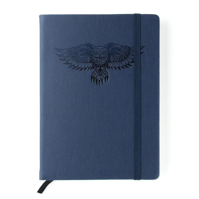 Red Co. "Flying Owl" Journal, 240 Pages, 5"x 7" Lined, Midnight Blue