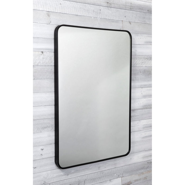 Red Co. Rectangular Wall Accent Mirror with Rounded-Corner Metal Frame, Large